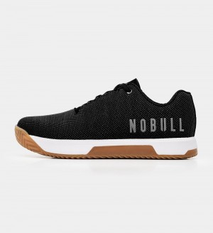 Women NOBULL Gum IMPACT Training Shoes Black White Gum | CBFME-9638