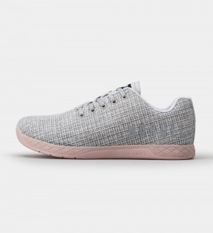 Women NOBULL Heather Training Shoes White Heather Dusty Rose | UIHLT-9382