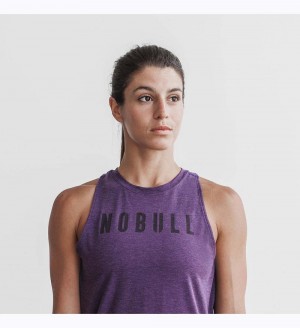 Women NOBULL High-Neck Tanks Purple | IDQYZ-9860