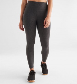 Women NOBULL High-Rise Matte 25" Tight Charcoal Heather Matte | FNBWL-7280