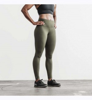 Women NOBULL High-Rise Matte 28" Tight Army Green Matte | HSXLJ-2758