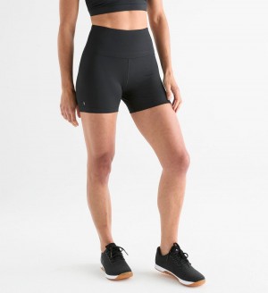 Women NOBULL High-Rise Matte 4" Shorts Black | JBYLQ-2647