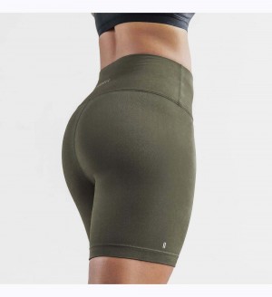 Women NOBULL High-Rise Matte 6" Shorts Army Green Matte | JSLWI-1620