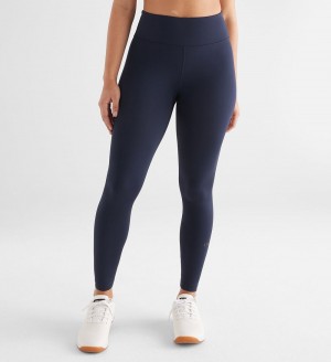 Women NOBULL High-Rise Sleek 25" Tight Night Navy | JOKZB-1508