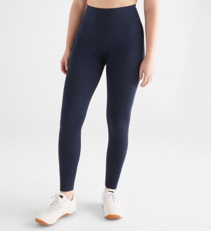 Women NOBULL High-Rise Sleek 28" Tight Night Navy | IQTHN-2507