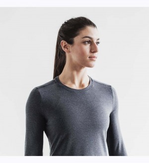 Women NOBULL Long Sleeve T-Shirt Charcoal | QHTOC-0576