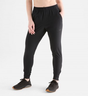 Women NOBULL Micro Ripstop Track Pants Black | JYUEW-6082