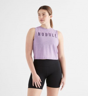 Women NOBULL Muscle Tanks Aqua | FQKLC-4150