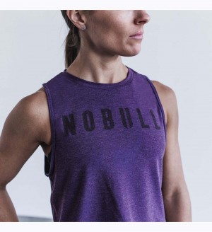 Women NOBULL Muscle Tanks Purple | KEMPU-9601