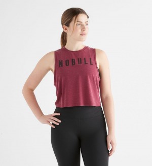 Women NOBULL Muscle Tanks Wine | KQEFW-6781