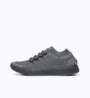 Women NOBULL Reflective Knit Running Shoes Dark Grey Reflective | TPMRK-3721