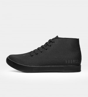 Women NOBULL Reflective Woven Mid Cupsole Training Shoes Black Reflective | QIRSX-4560