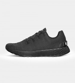 Women NOBULL Reflective Woven Running Shoes Black Reflective | RVMTQ-1053