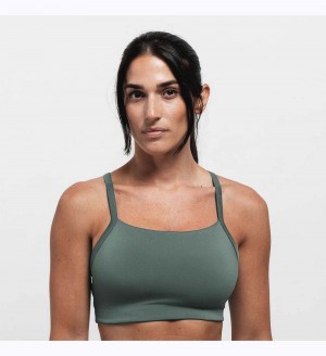 Women NOBULL Sleek V-Back (D-DD) Sports Bra Dark Grey | ZBCAO-9208