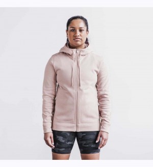 Women NOBULL Zip-Up Jacket Dusty Rose | GCAOD-1820