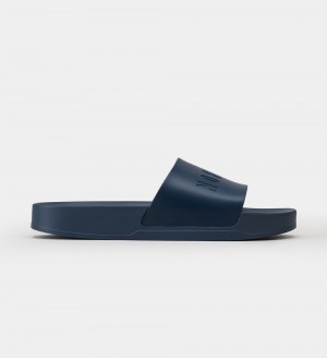 Women NOBULL Slides Navy | KOZGU-2076