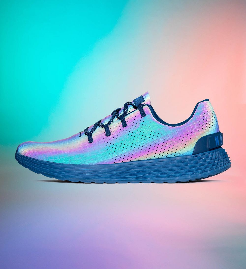 Men NOBULL ALLDAY Running Shoes Blue Opal Rainbow | FHPDV-6108