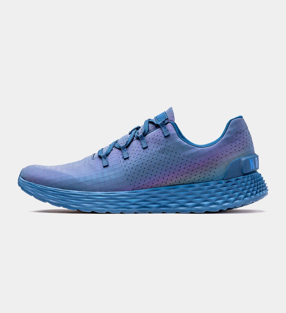 Men NOBULL ALLDAY Running Shoes Blue Opal Rainbow | FHPDV-6108