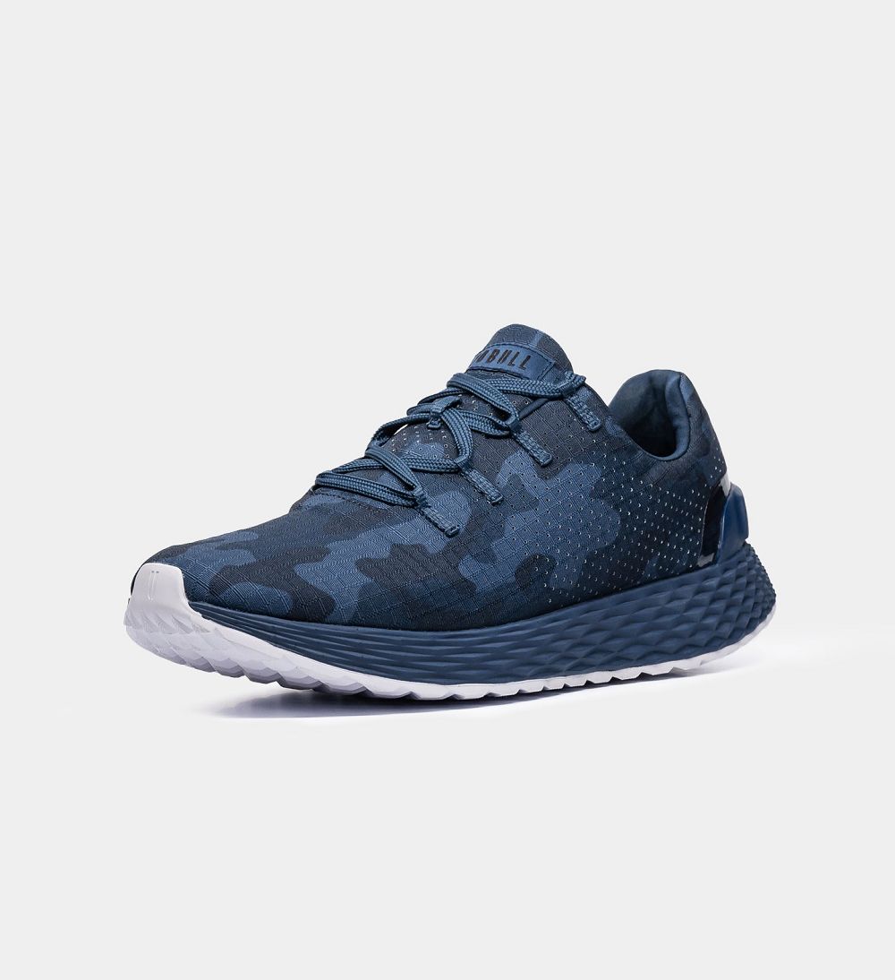 Men NOBULL ALLDAY Running Shoes Navy Camo | PXJEL-6923