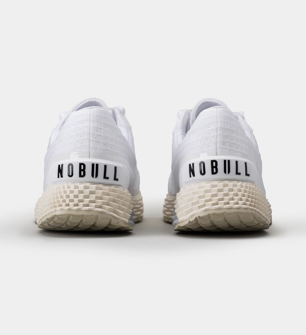 Men NOBULL ALLDAY Running Shoes White Ivory | QYOID-8267