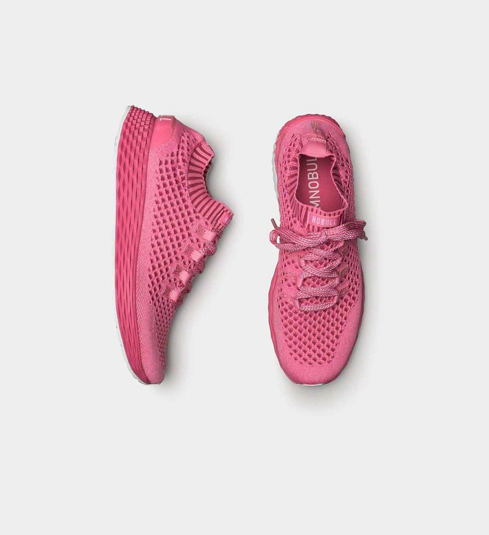 Men NOBULL ASPIRE Running Shoes Bright Pink | HAJDB-8705