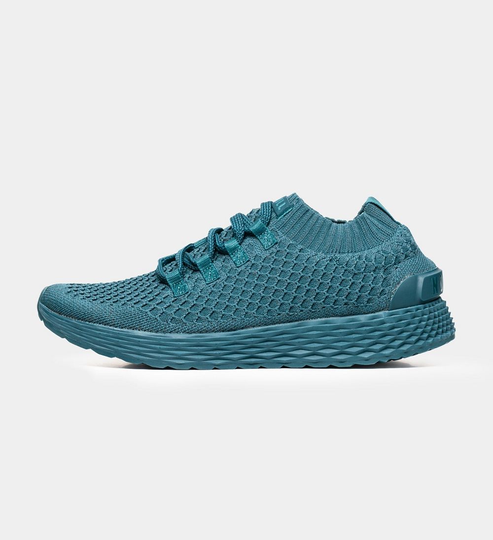 Men NOBULL ASPIRE Running Shoes Deep Teal Rainbow | OMWPG-4173