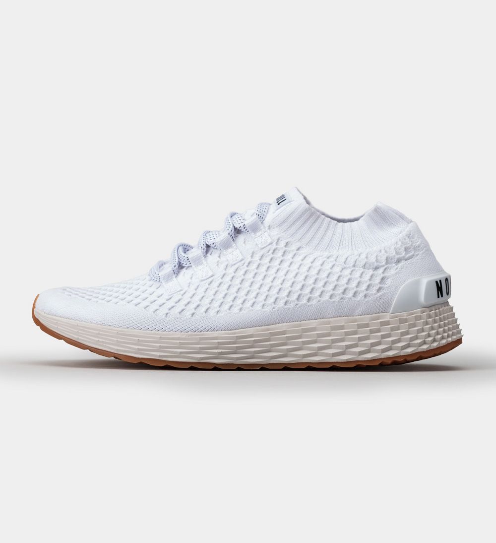 Men NOBULL ASPIRE Running Shoes White Ivory | ZLTMK-4596