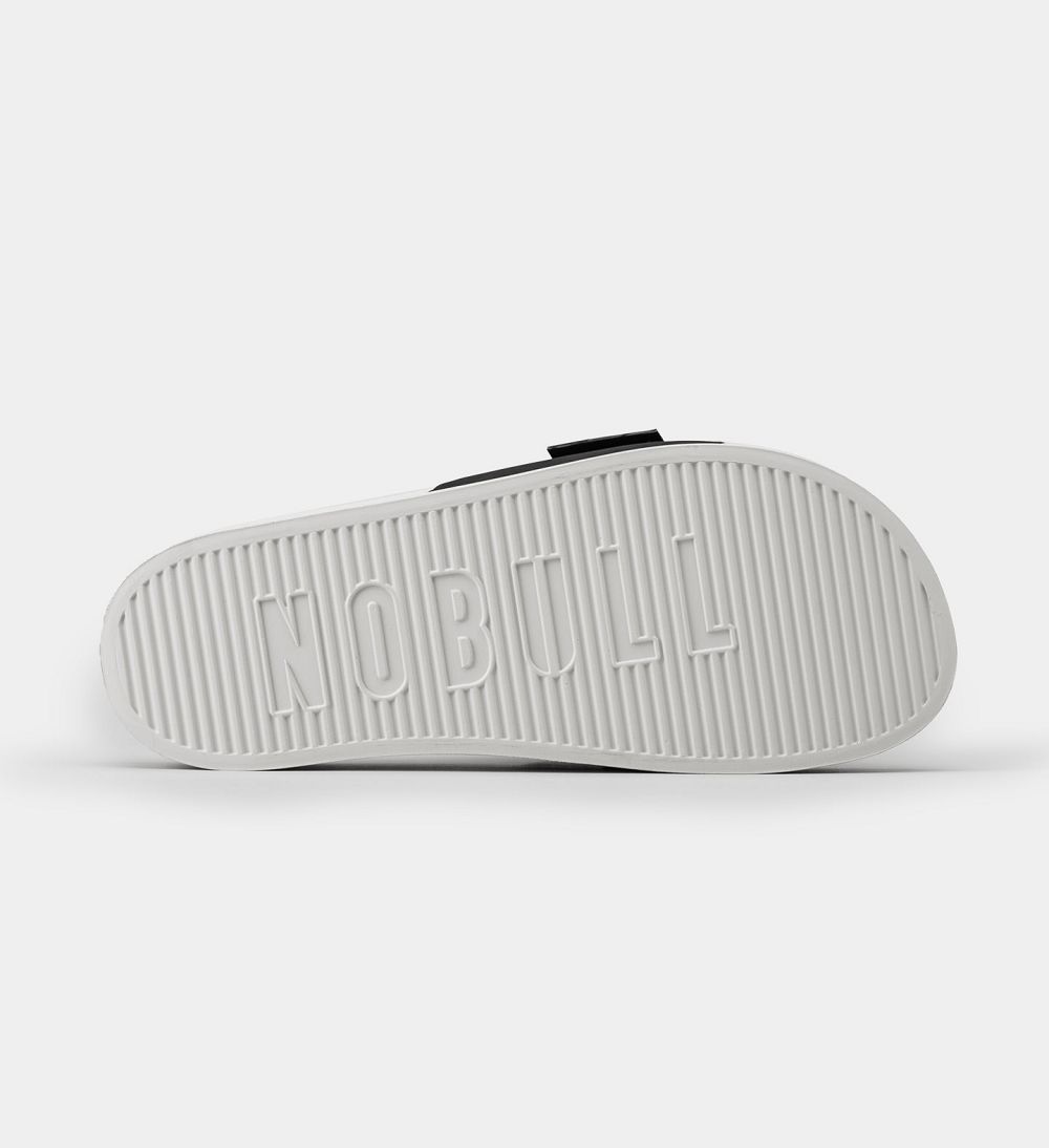 Men NOBULL Adjustable Slides Black Ivory | ETCWR-4017