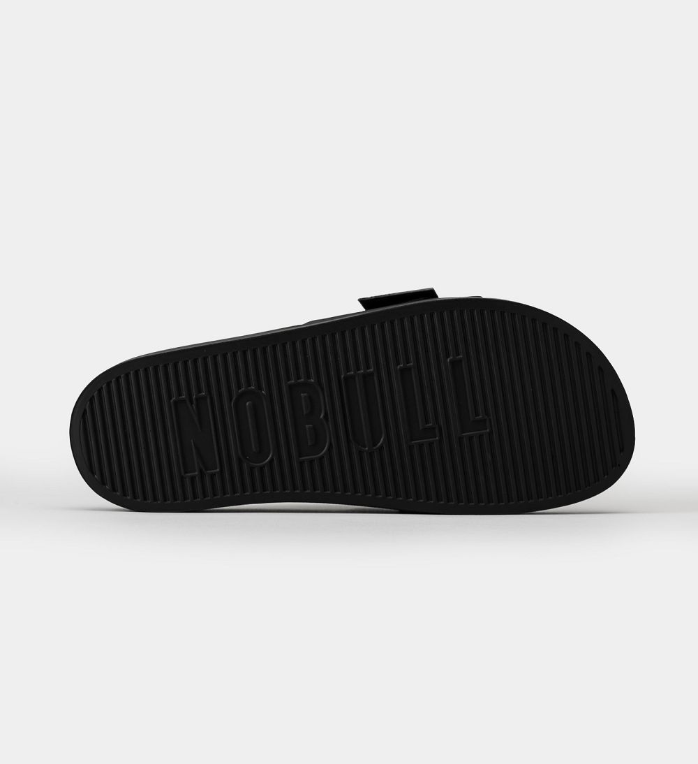 Men NOBULL Adjustable Slides Black | SYUVP-3789