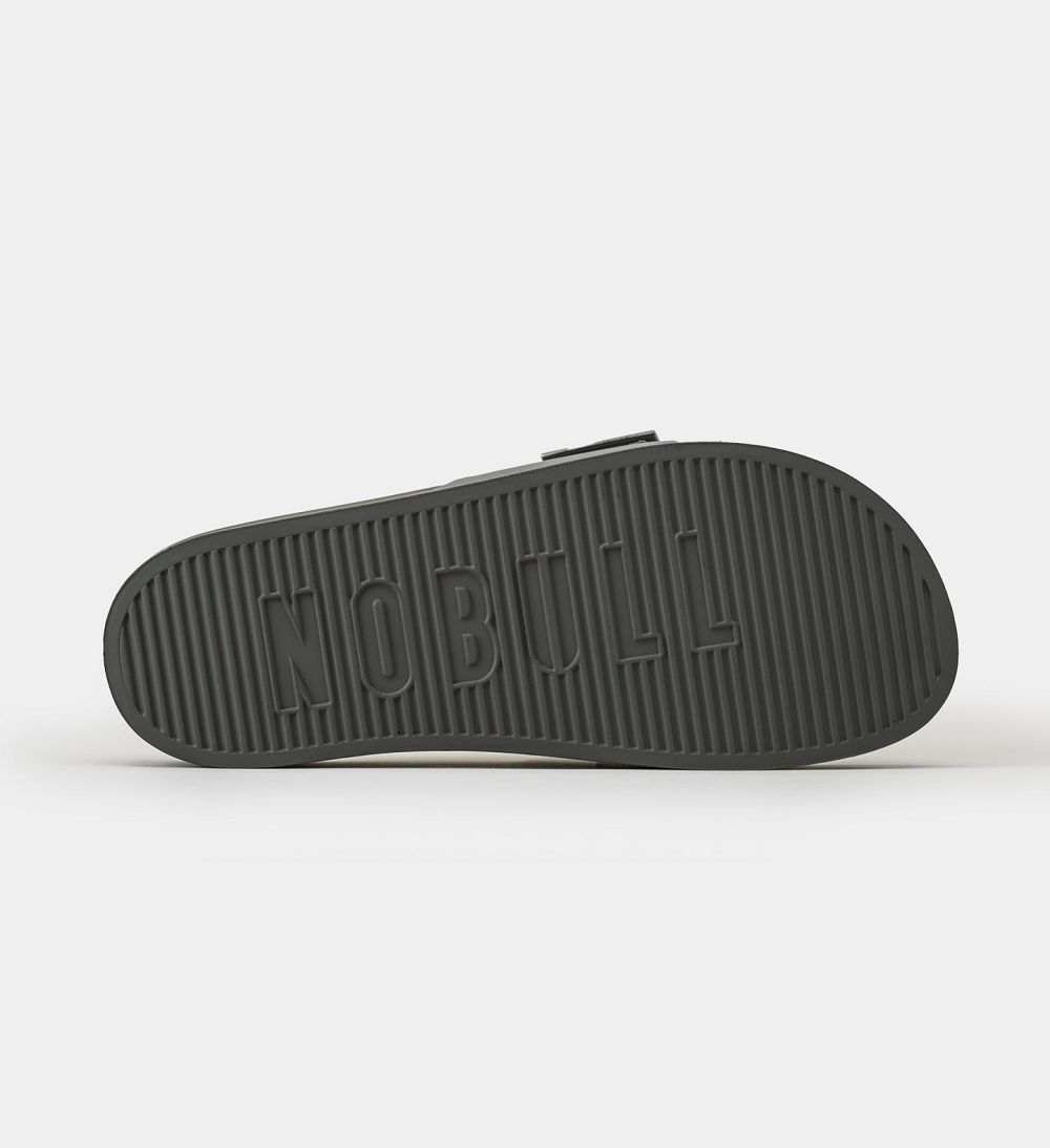 Men NOBULL Adjustable Slides Dark Grey | LTZIP-7095