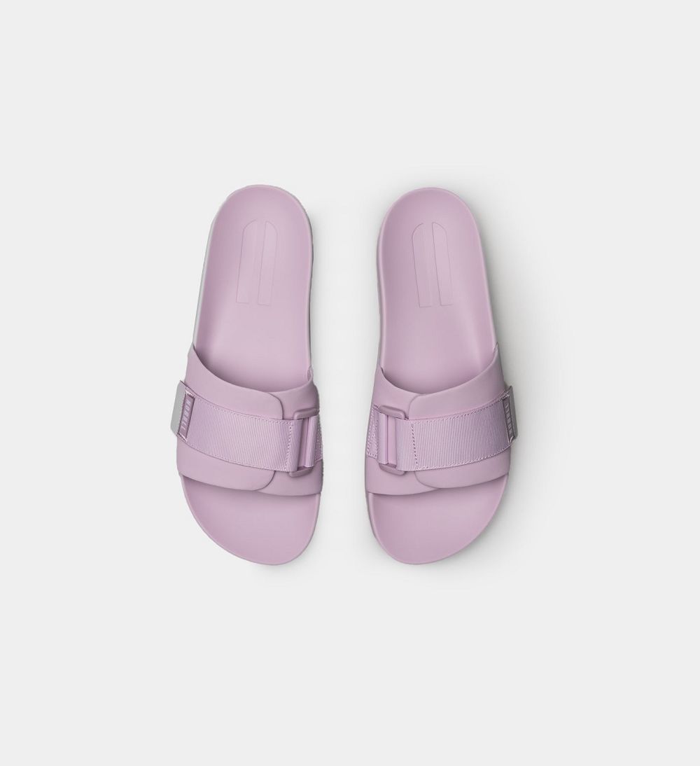 Men NOBULL Adjustable Slides Pastel Purple | ZSNOC-9624