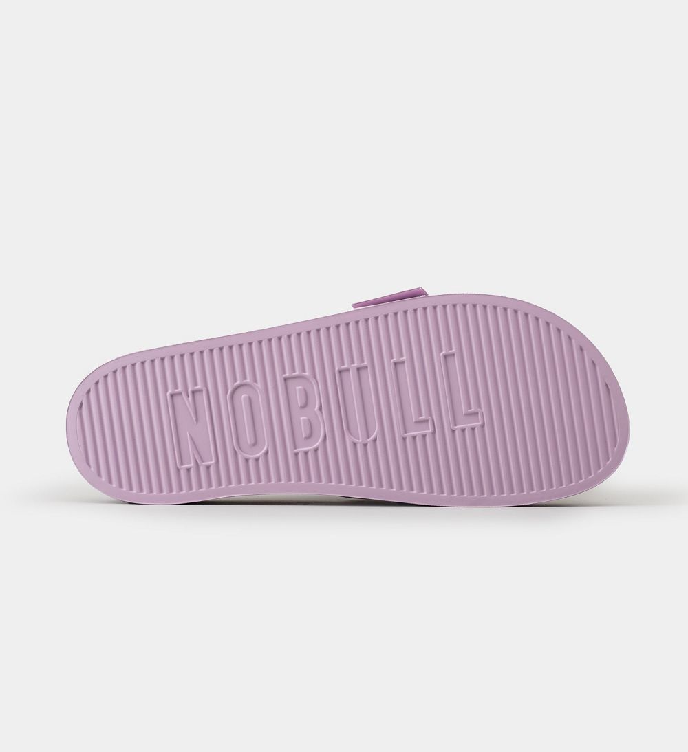 Men NOBULL Adjustable Slides Pastel Purple | ZSNOC-9624