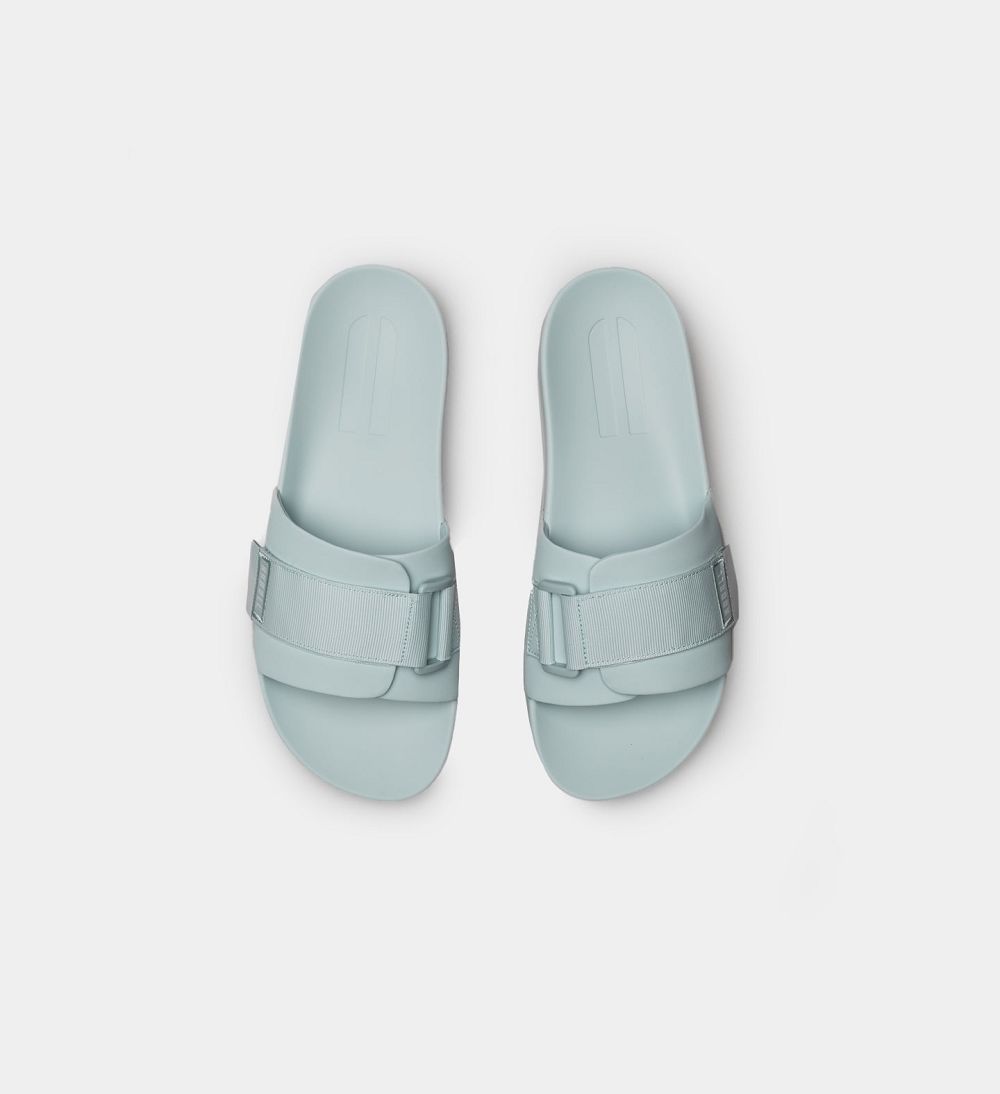 Men NOBULL Adjustable Slides Sky | JSVFU-7216