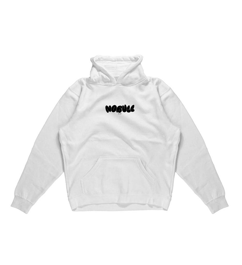 Men NOBULL All Damn Day Bubble Hoodie White | SWFXE-0269