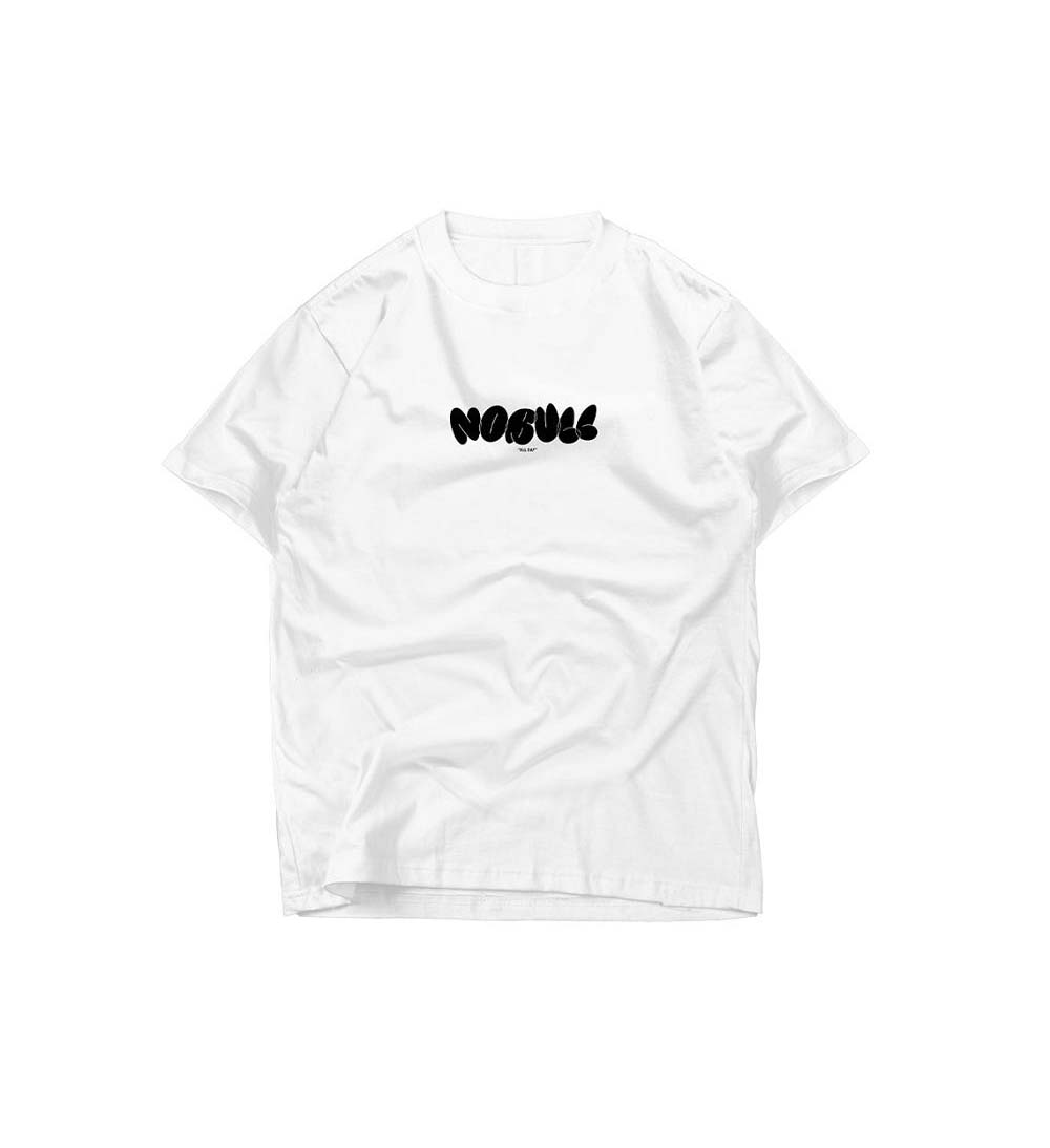 Men NOBULL All Damn Day Bubble T-Shirt White | DFXMB-8527