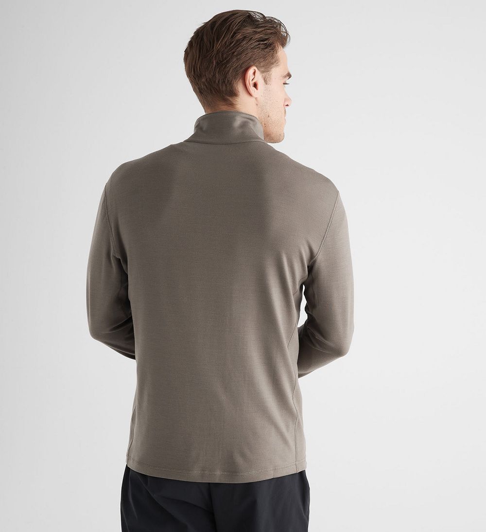 Men NOBULL Blended Merino Wool 1/4 Zip Sweatshirt Green | VGEWJ-4138