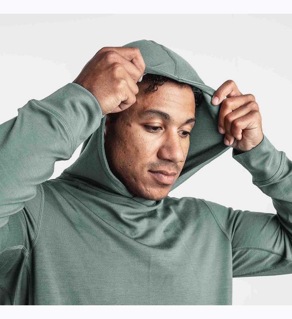 Men NOBULL Blended Merino Wool Hoodie Dark Grey | GCDSX-8497