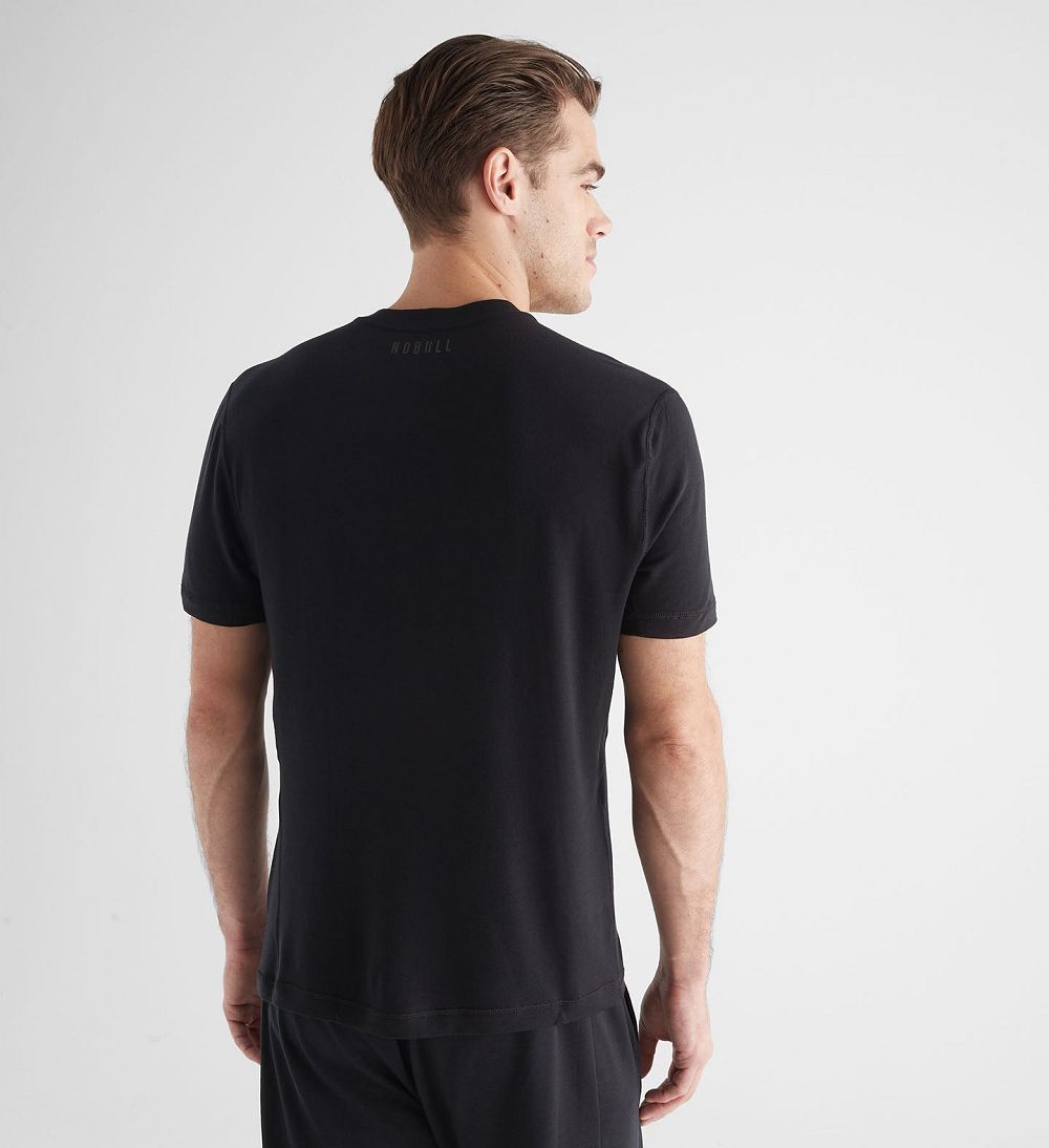 Men NOBULL Blended Merino Wool T-Shirt Black | ZLWSG-4026