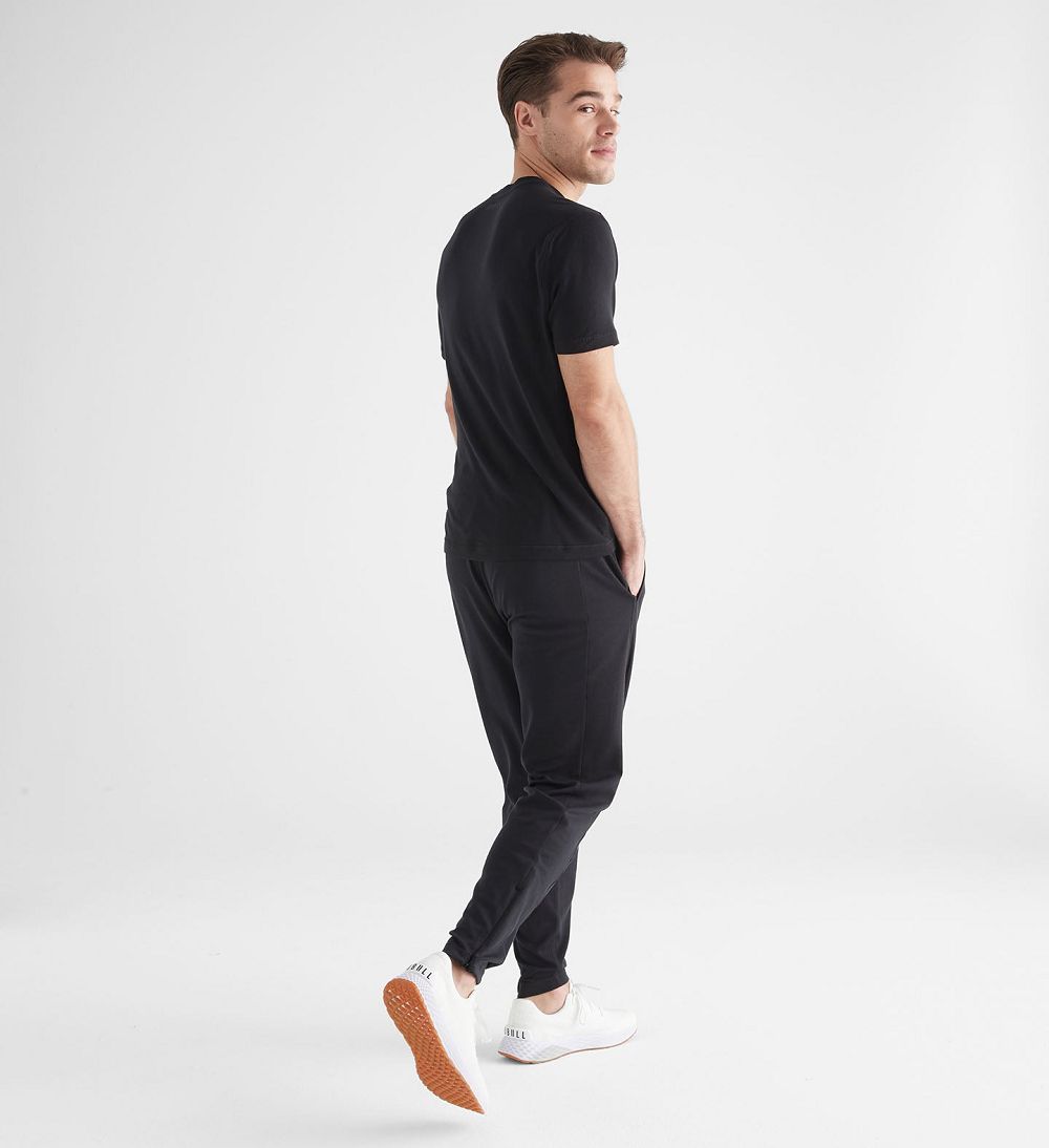 Men NOBULL Blended Merino Wool T-Shirt Black | ZLWSG-4026