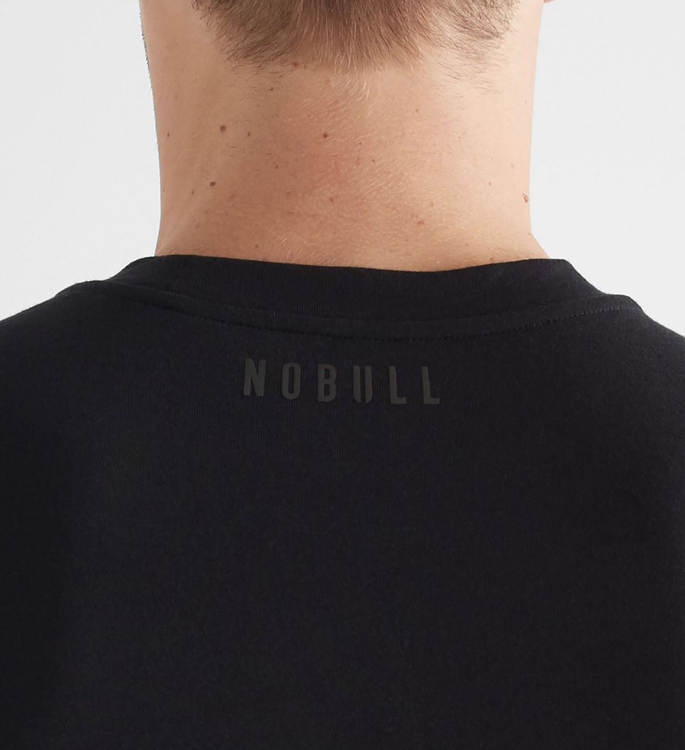 Men NOBULL Blended Merino Wool T-Shirt Black | ZLWSG-4026