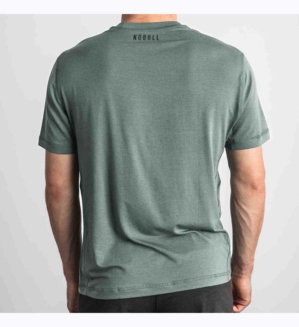 Men NOBULL Blended Merino Wool T-Shirt Dark Grey | EJWYA-3742