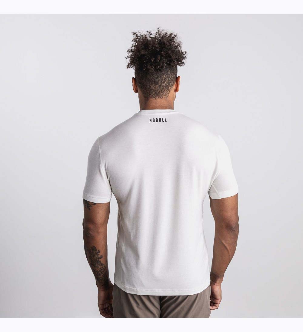 Men NOBULL Blended Merino Wool T-Shirt White | WQDIR-5629