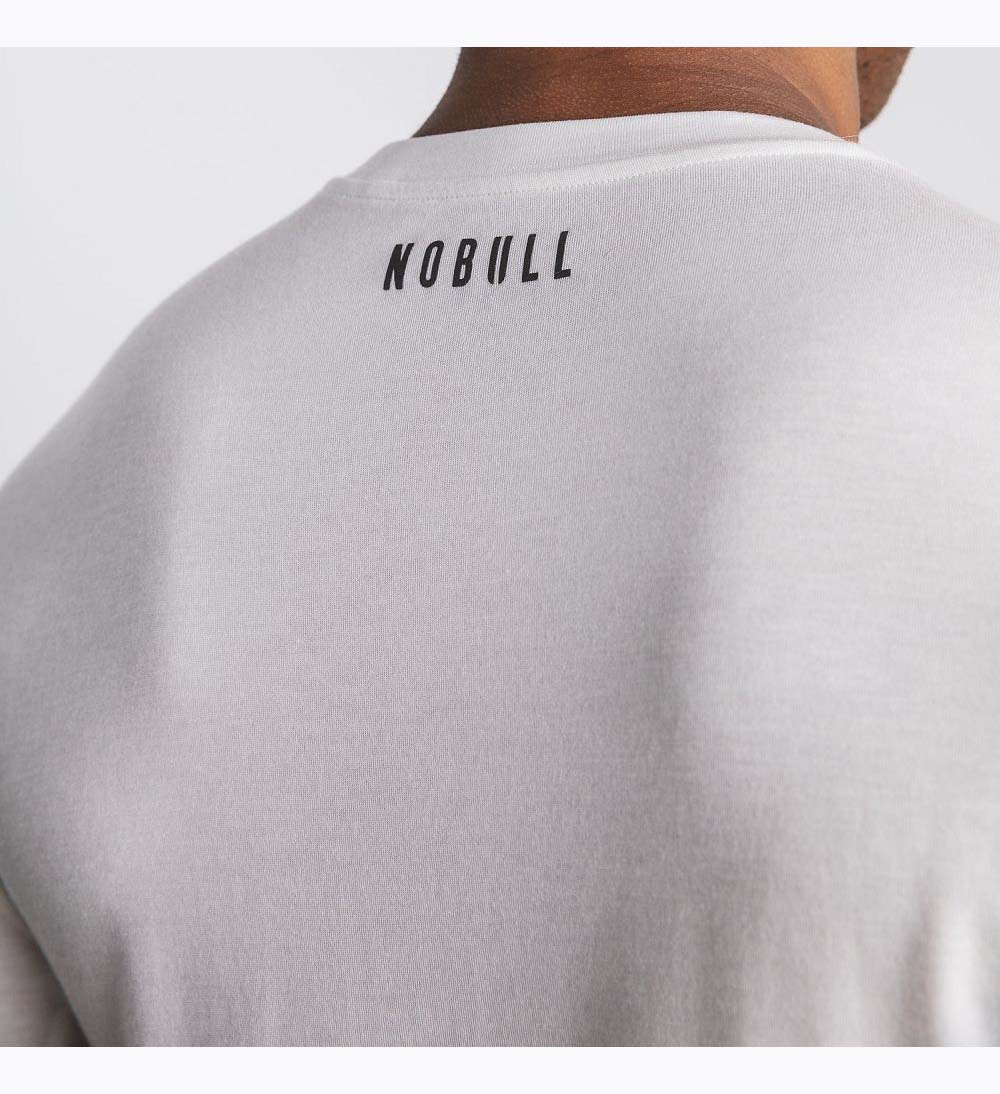 Men NOBULL Blended Merino Wool T-Shirt White | WQDIR-5629