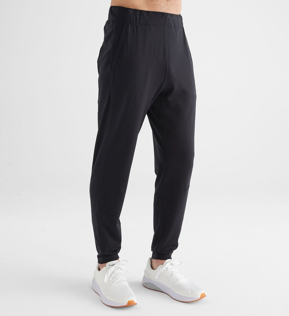 Men NOBULL Blended Merino Wool Track Pants Black | BGYFI-2476