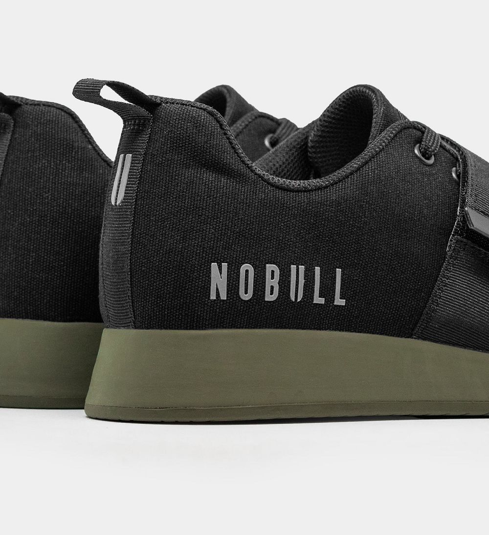 Men NOBULL Canvas Lifters Shoes Black Ivy | JDYLS-1520