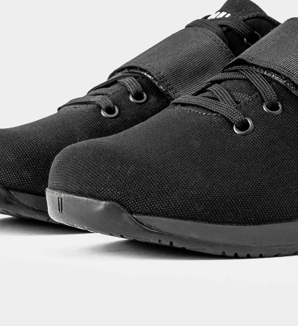 Men NOBULL Canvas Lifters Shoes Black | BGJKD-1678