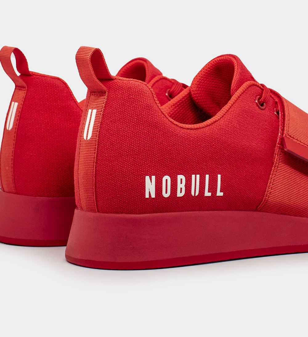 Men NOBULL Canvas Lifters Shoes Red Alert | CDHFO-6985