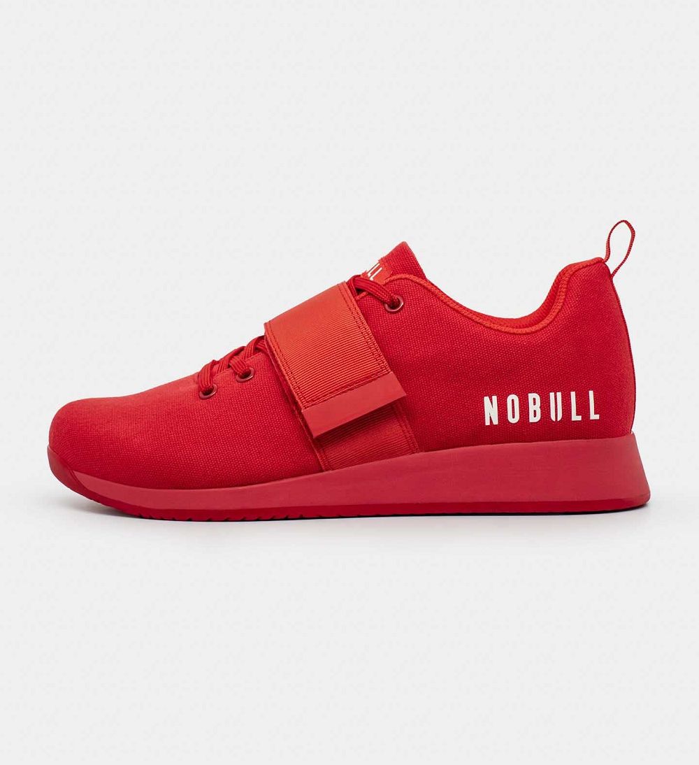 Men NOBULL Canvas Lifters Shoes Red Alert | CDHFO-6985