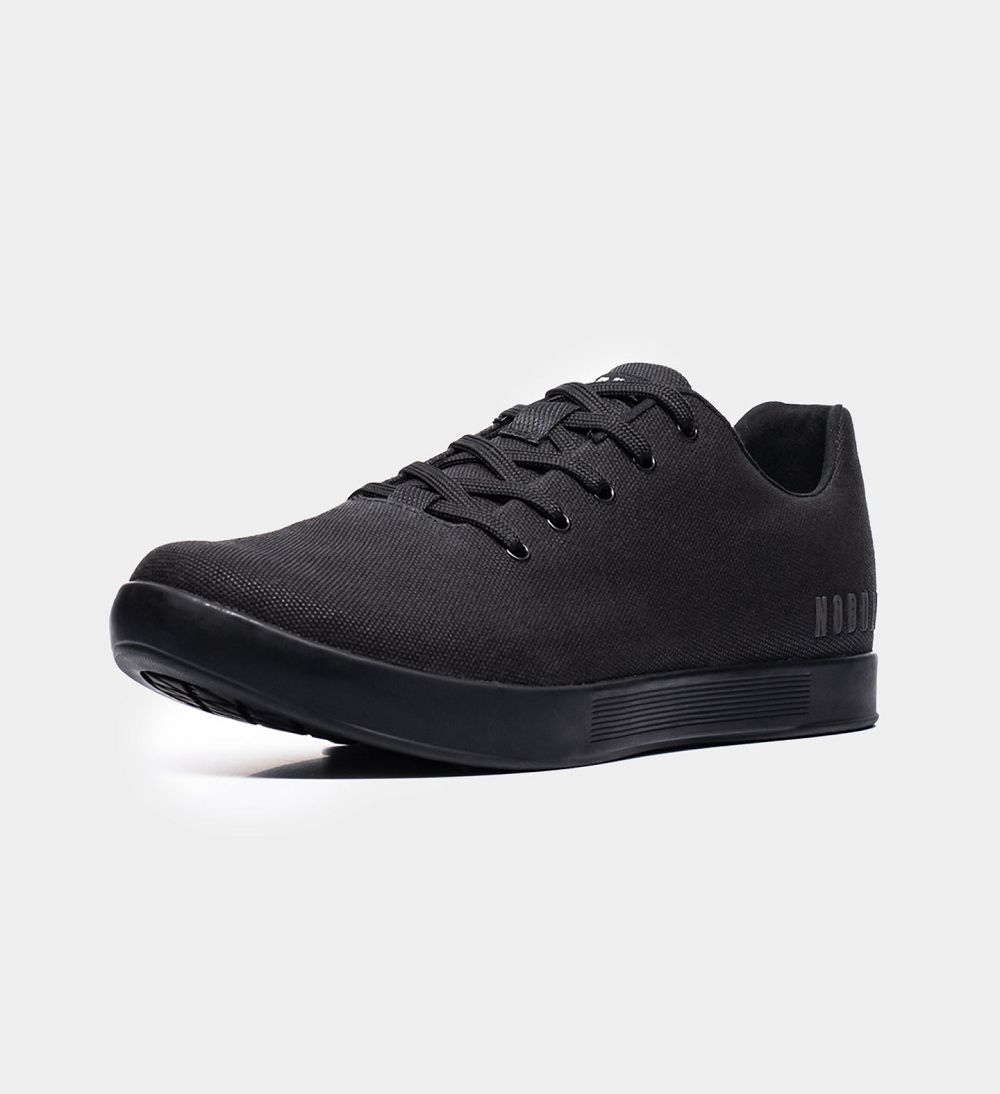 Men NOBULL Canvas Training Shoes Black | IRMFO-9802