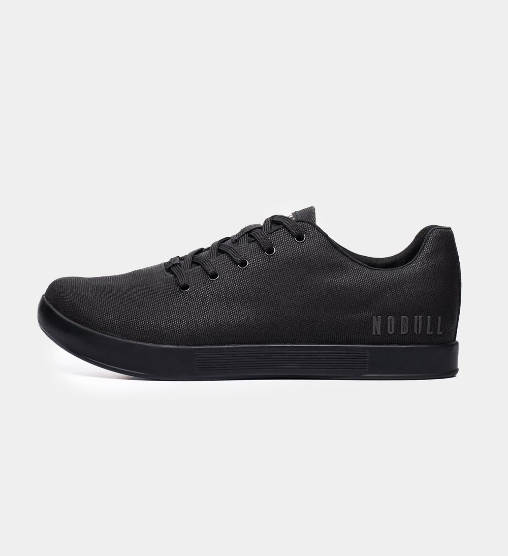 Men NOBULL Canvas Training Shoes Black | IRMFO-9802